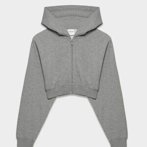 NEW W/ Tags Aritzia Terry Sweatfleece Perfect Crop Zip Hoodie SMALL